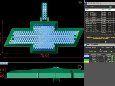 chevrolet logo pendant 3D print model