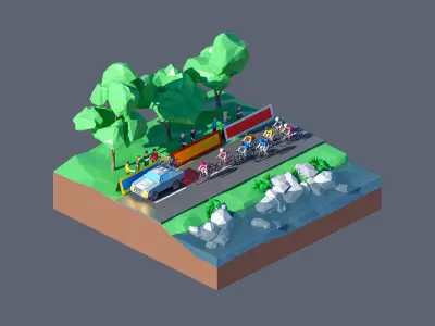 land 63A Low-poly 3D model