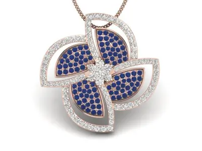 diamond pendant for women 3D print model