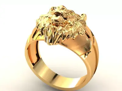 LION RING-ANILLO LEON 3D print model