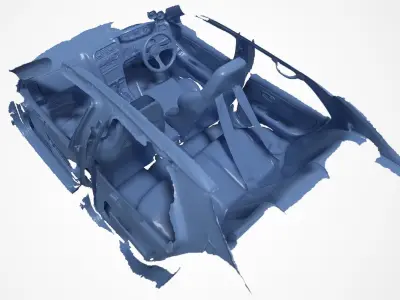 Nissan Skyline  Interior and engine Scan Raw 3D model