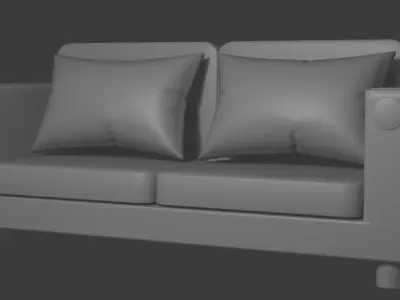 Modern Sofa 3D Model Free low-poly 3D model