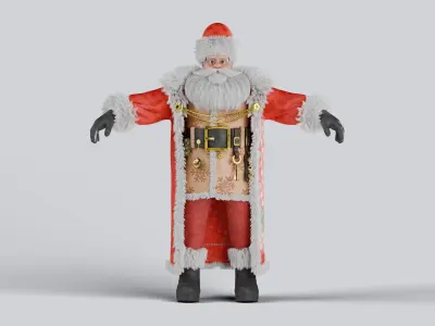 Santa Claus Fully Rigged Animation Ready 3D Model 3D model