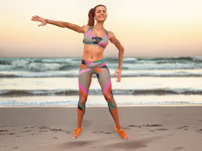 Vibrant Fitness Attire model pack Low-poly 3D model