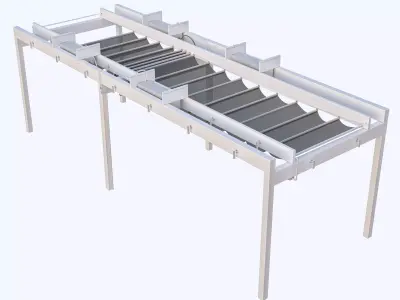 Motorized Pergola Low-poly 3D model