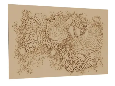 Modern decorative wall panel for cnc  01 3D model