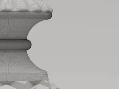 Carved Finial 3D model