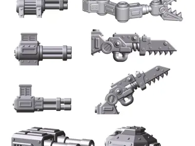 Diecast Scale Battle Car Kitbashing Tabletop Bits 3D print model