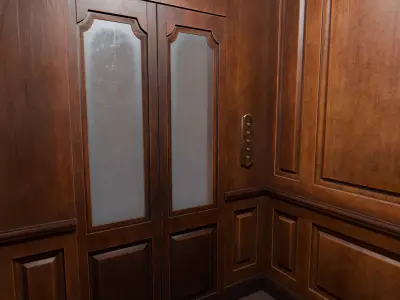 Old Elevator Low-poly 3D model