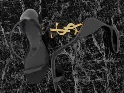 YSL 3D HIGH HEELS 3D model