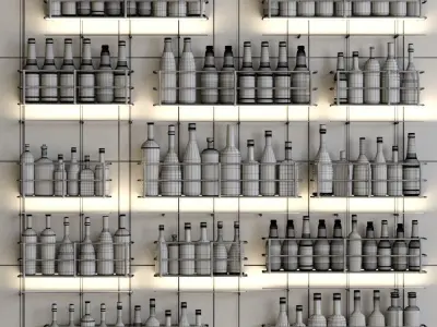 Large bar 7 Alcohol 3D model