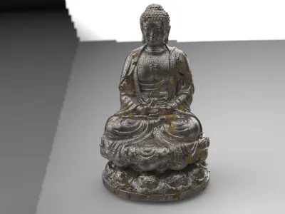 thailand buddha head 01 3D print model
