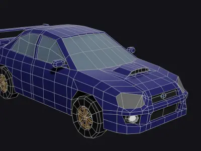 Low Poly car Low-poly 3D model 38