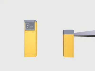 Traffic Barrier Low-poly 3D model