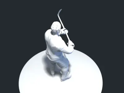 HOCKEY PLAYER MODEL 9 NO TEXTURE 3D print model
