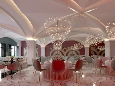 restaurant interior scenes 3D model