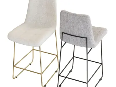 Crate and Barrel Naomi Bar Stool 3D model