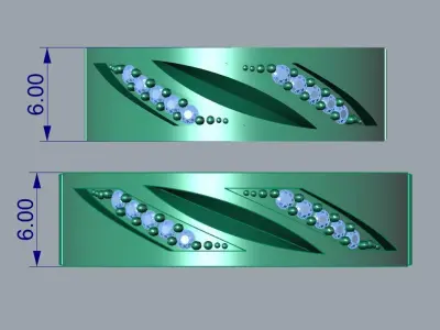 Wedding Ring Set 3D print model