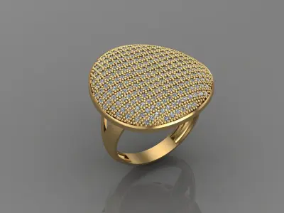 STL 3DM Print Ready Women Diamond Ring Lightweight Printable  3D print model 101