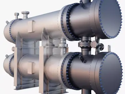 Heat Exchanger Highly Detailed 3D model
