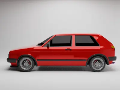 vw golf 2 gti 3D model