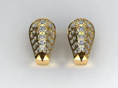 earrings jewelry 3D print model