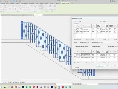 Classic Railing Revit Family type 007 3D model