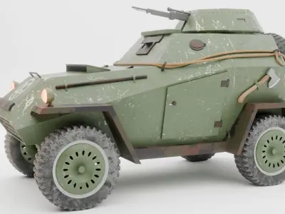 BA 64 Tank Low-poly 3D model