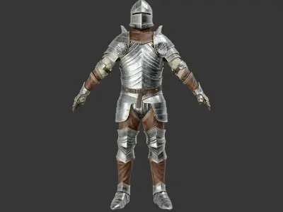 Medieval Noble Armor Suit Low-poly 3D model