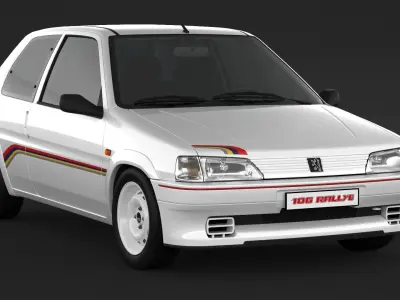 Peugeot 106 XSI RALLYE 3D model