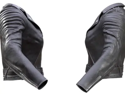 Leather Jacket 30 - All MH Bodies UE5 Skeletons - Rigged Low-poly 3D model