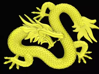 Fengshui Zodiac Chinese Dragon Pendant 4563A 3D print model