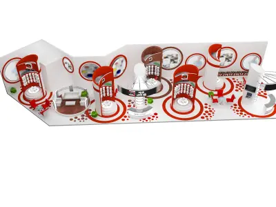  Booth Exhibition Stand a461b 3D model