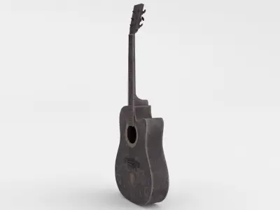 Chestnut Guitar 3D model