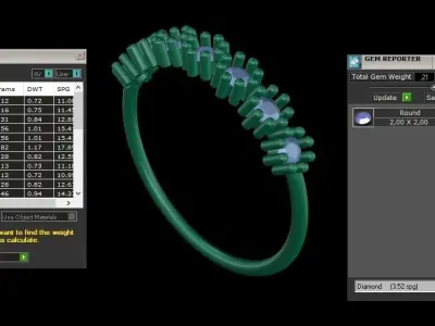  ring code 351 3D print model