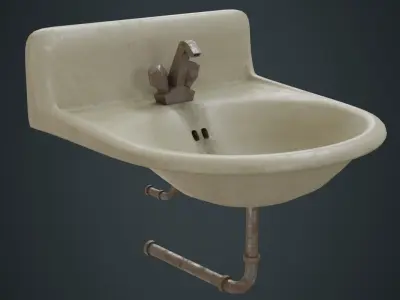 Sink 1B Low-poly 3D model