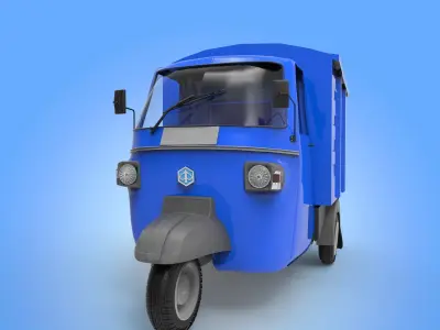 Piaggio aps 3 weel  taler 02 Low-poly 3D model