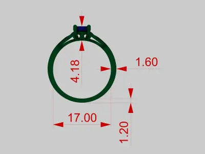 engagment ring 3D print model