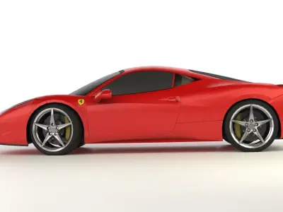 Ferrari 458 Italy Low-poly 3D model