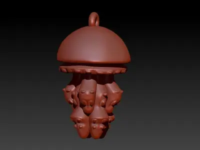 Jellyfish Pendant Necklace Charm Bracelet Jewelry 3D print model