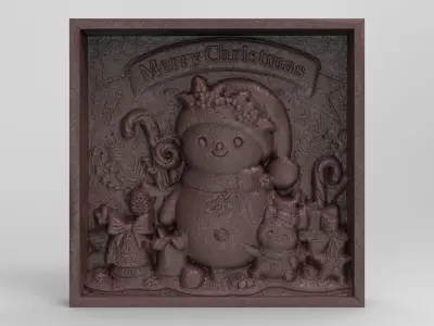 christmas card 1 decor  3D print model