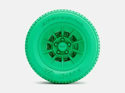 15x7 American Racing Vector Wheel BFGoodrich Radial Tire 3D print model