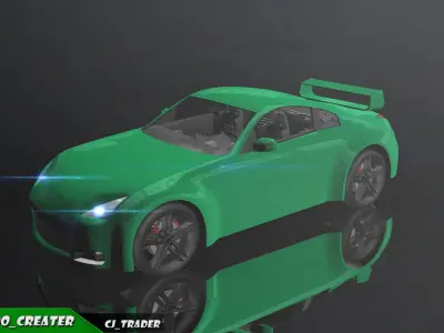 Lowpoly Racing Car 3D Model Low-poly 3D model