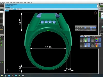 Luxury Christian Cross Men Ring Jewelry 3D Model 3720 3D print model