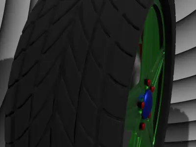 3D Car Tire Low-poly 3D model