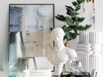 Set of decor for home or apartment 3D model