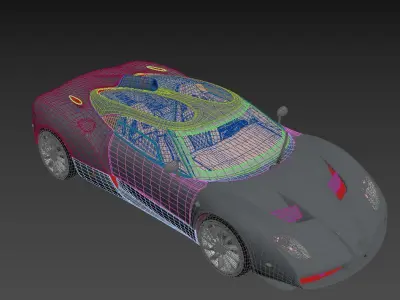 Sports Racing Car Spyker C12 Zagato 3D model