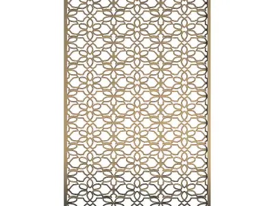 Bronze Metal Wall Panel 3D model