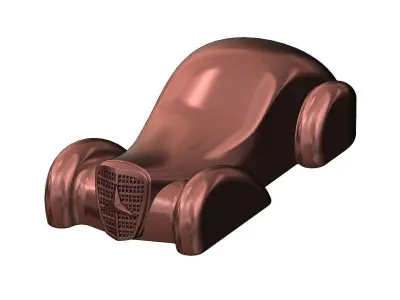 Mercedes grille Bugatti Atlantic Coupe 57sc sculpture 3D print model