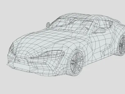 Toyota Supra 2020 Low-poly 3D model